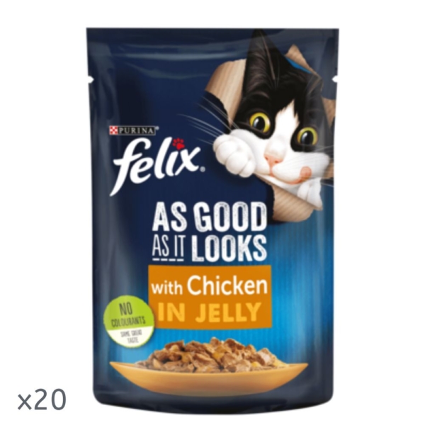 Felix As Good As It Looks Chicken in Jelly 20x100g