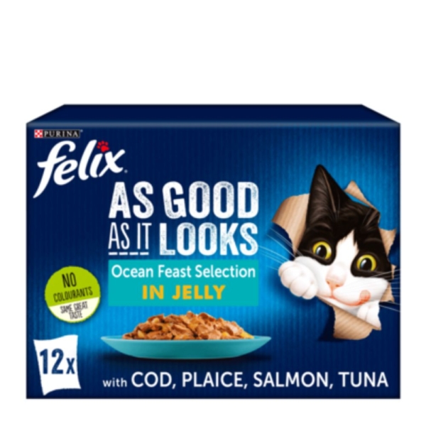 Felix As Good As It Looks Ocean Feast Selection in Jelly 12x100g