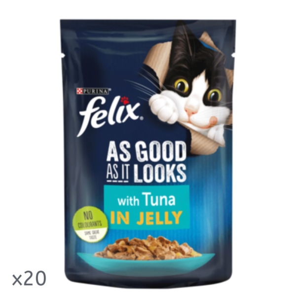 Felix As Good As It Looks Tuna in Jelly 20x100g