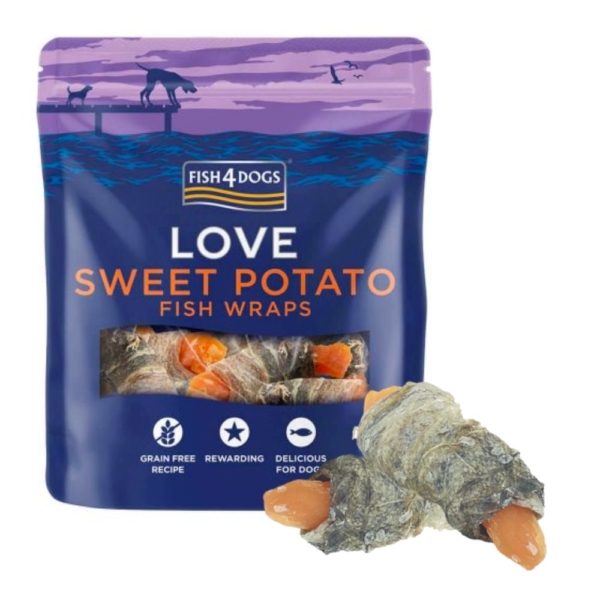 Fish4Dogs Sweet Potato Fish Wraps 100g