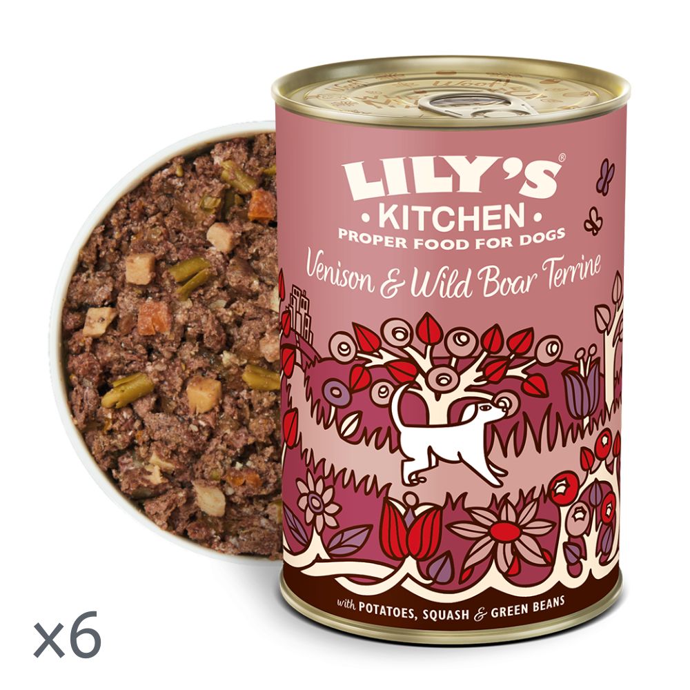 Lily's Kitchen Venison & Wild Boar Terrine Tins 6x400g