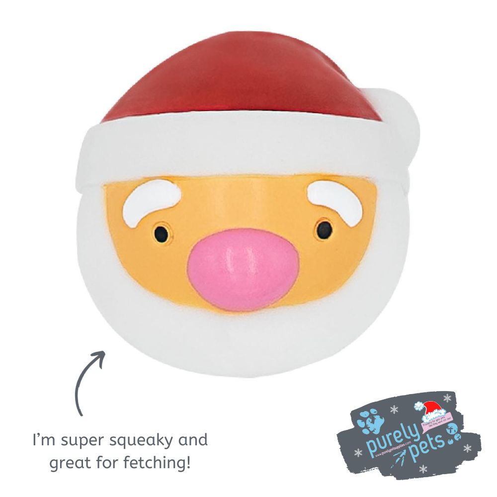 Good Boy Squeaky Santa Ball