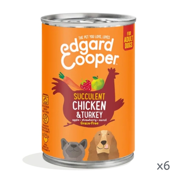 Edgard & Cooper Tins Chicken & Turkey Recipe 6x400g