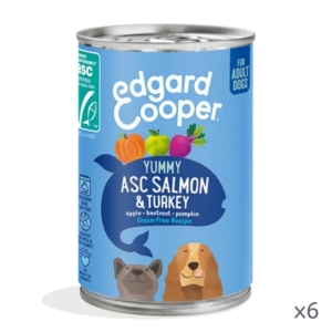 Edgard & Cooper Dog Tins Salmon & Turkey Recipe 6x400g