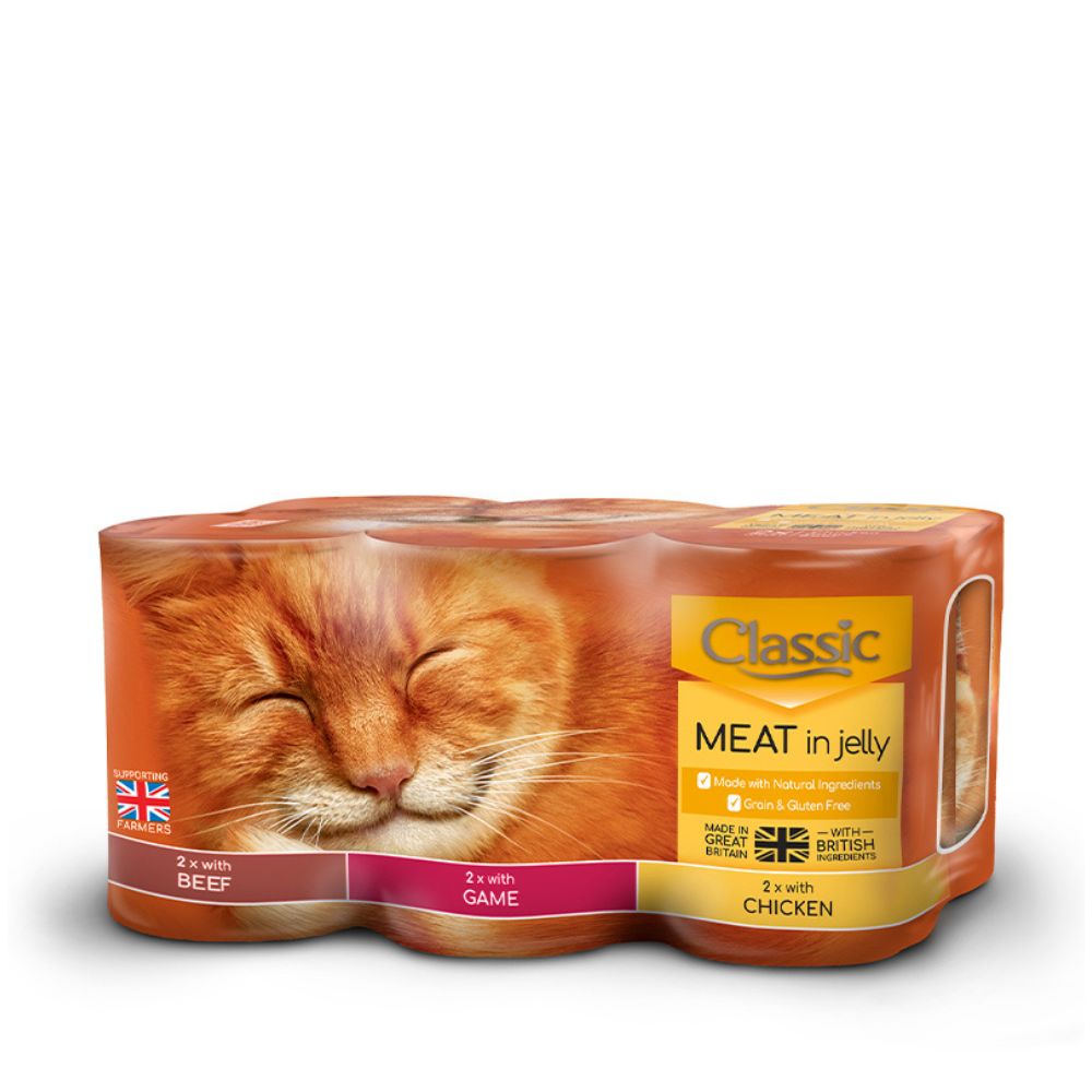 Classic Cat Tins Meat Variety in Jelly 6x400g