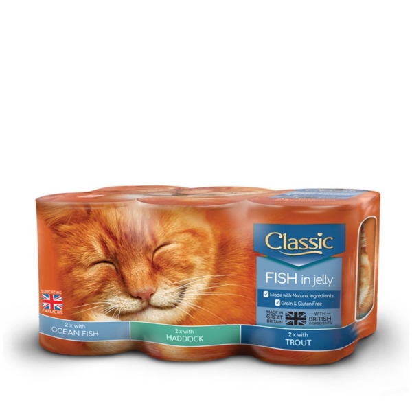 Classic Cat Tins Fish in Jelly 6x400g