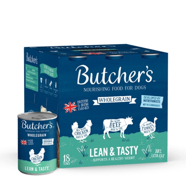 Butchers Lean & Tasty Dog Food Tins 18x400g