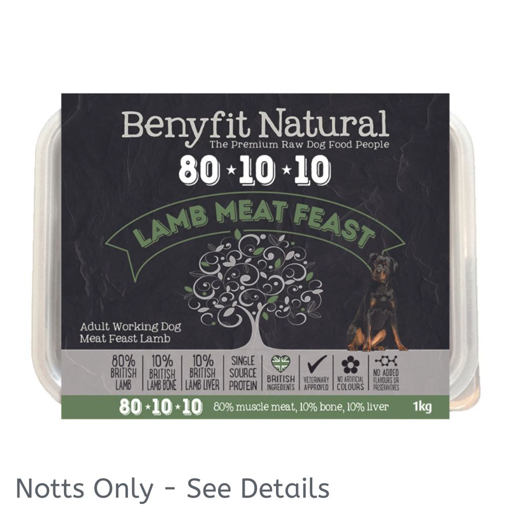 Benyfit Natural Lamb Meat Feast 80:10:10 1kg [NOTTS Only]