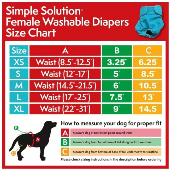 Simple Solution Washable Diaper Size Guide