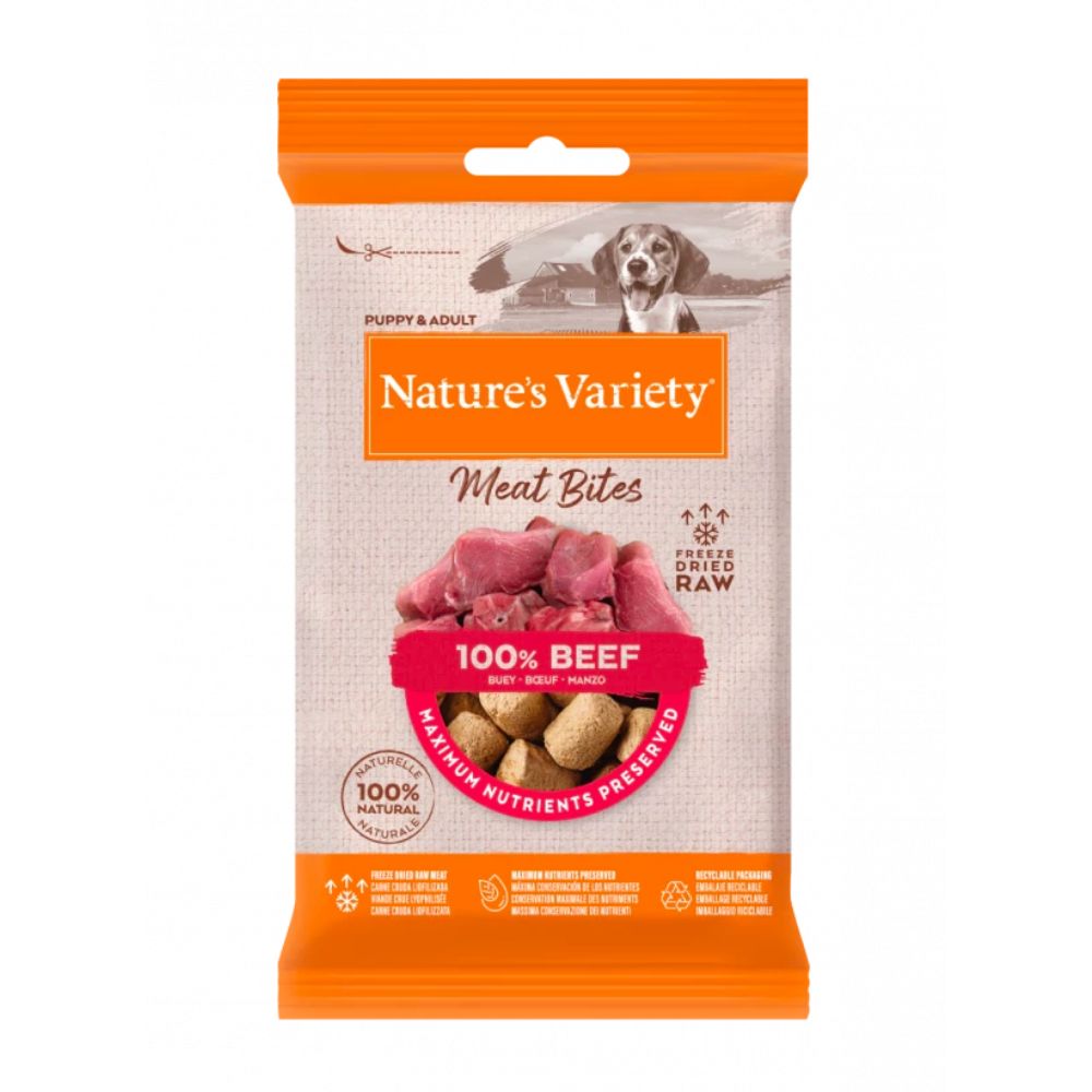 Natures Variety Beef Meat Bites 20g