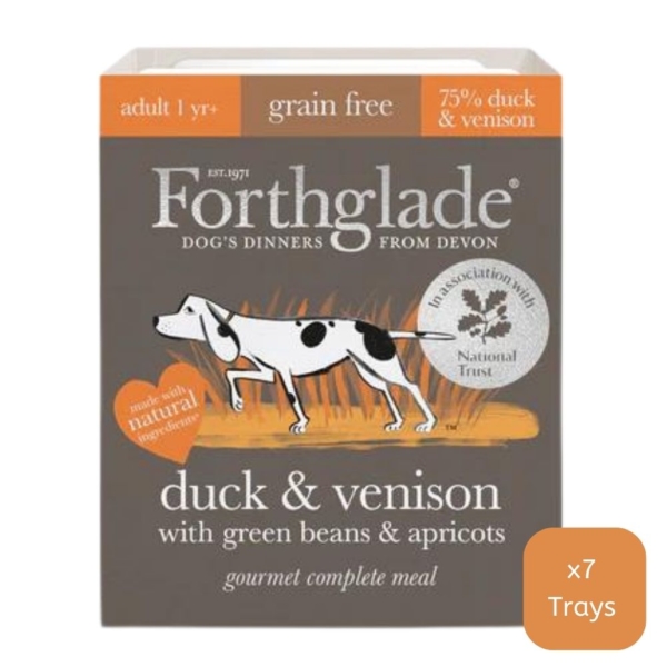 Forthglade Gourmet Trays Duck & Venison 7x395g