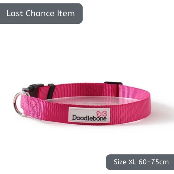 Doodlebone Cerise Pink Nylon Collar XL 60-75cm