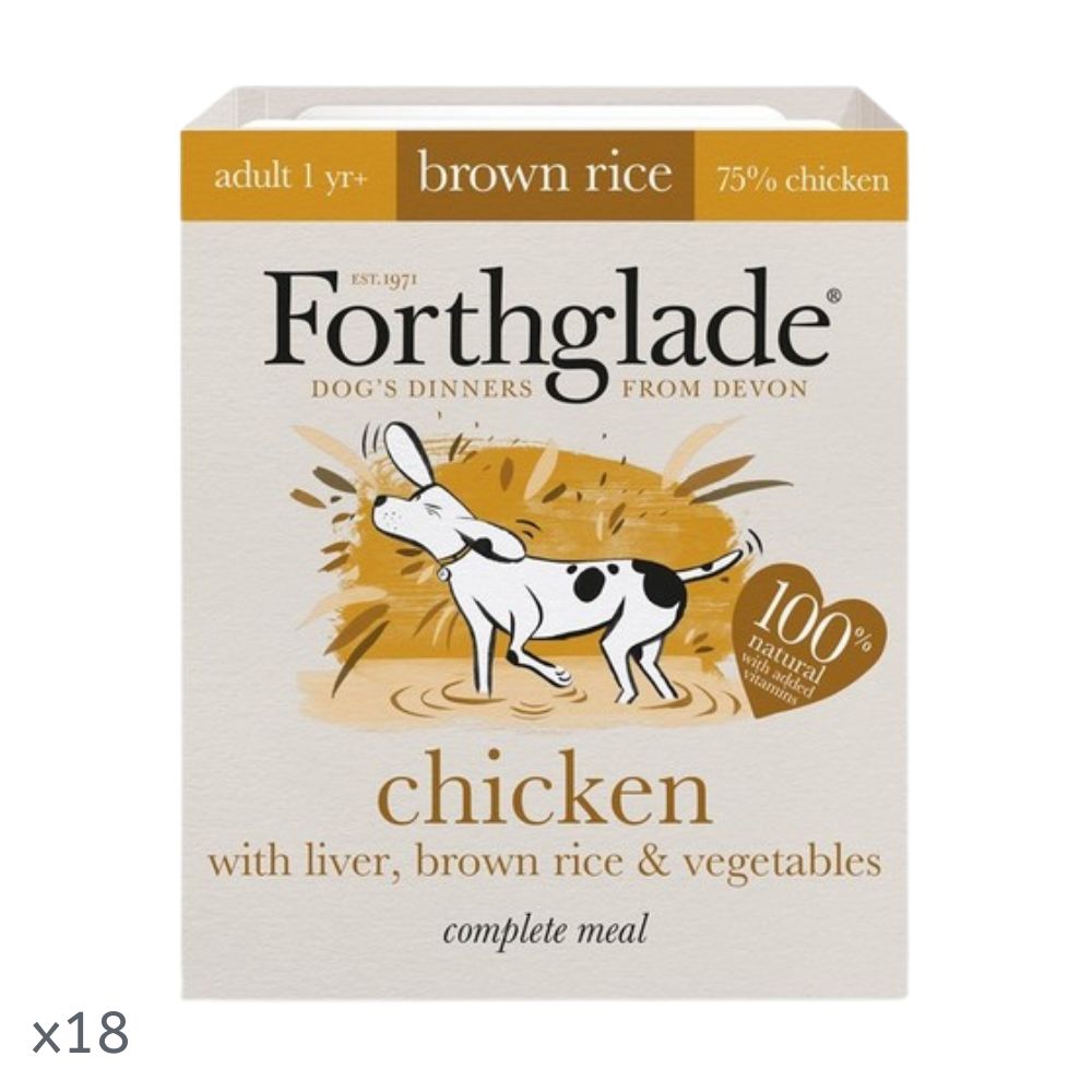 Forthglade Adult Recipe Chicken with Liver & Brown Rice 18x395g