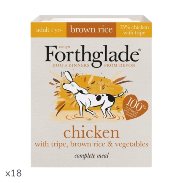 Forthglade Adult Recipe Chicken with Tripe & Brown Rice 18x395g