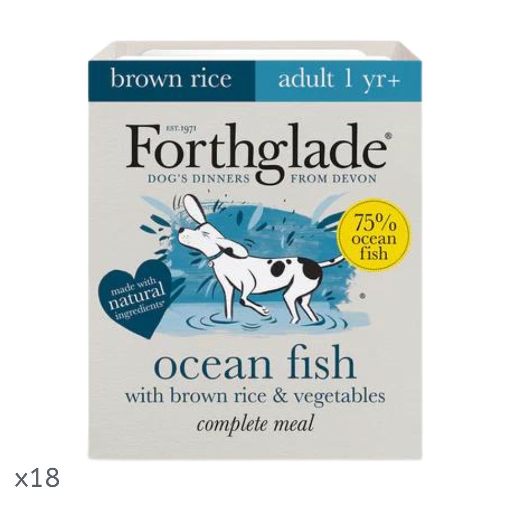 Forthglade Adult Recipe Ocean Fish with Brown Rice 18x395g