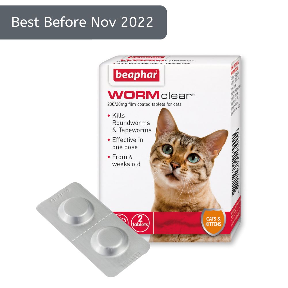Beaphar WORMclear Cat & Kitten Tablets 2pk [BB 11-22]