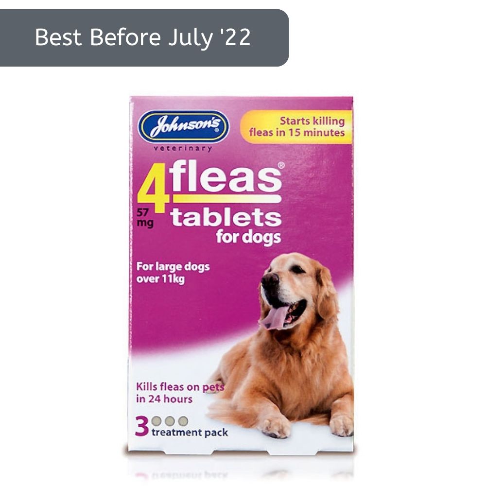 Johnsons 4Fleas Dog Tablets 3-Pack [BB 07-22]