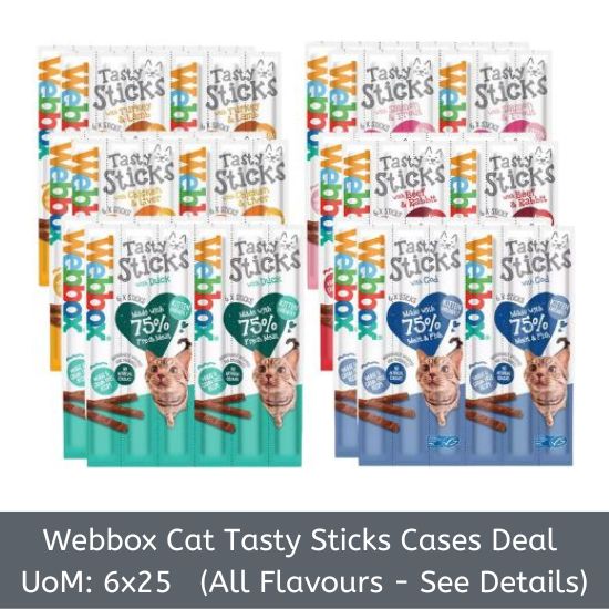 Webbox Tasty Sticks Case Variety 6x25 6pc [B2B]