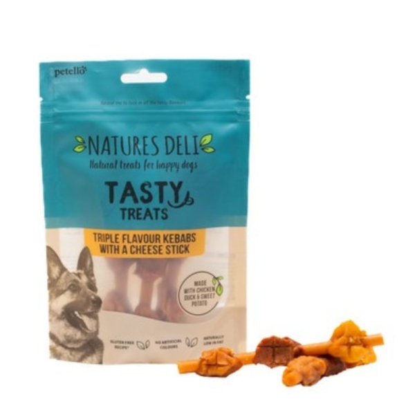 Natures Deli Cheesy Triple Flavour Kebabs 100g
