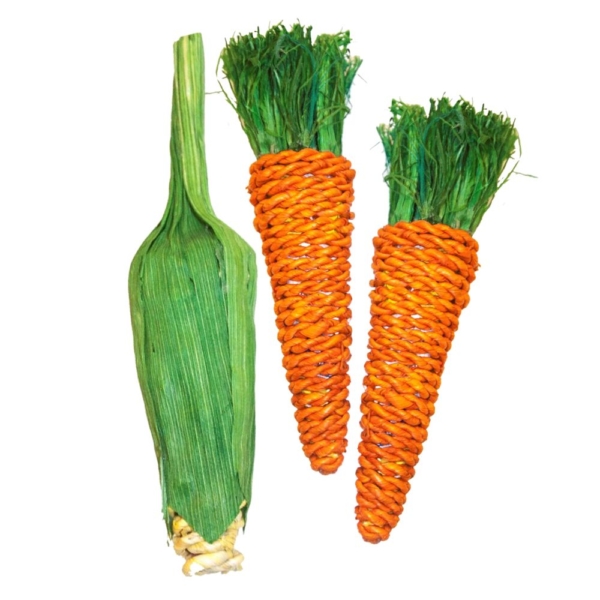 Critters Choice Sisal Carrots & Corn 3pk