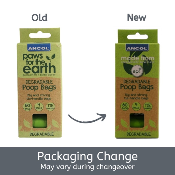ANCOL epi Degradable Poop Bags 60pcs Packaging Change