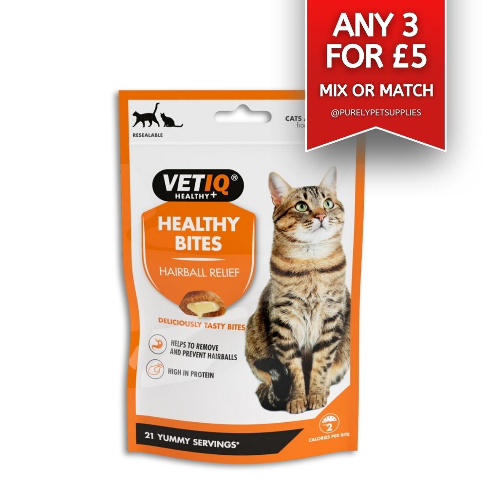 VetIQ Healthy Bites Cat Hairball Relief Offer 3 for £5