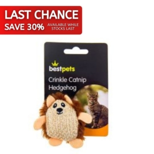 PP1018 BestPets Crinkle Catnip Hedgehog LAST CHANCE