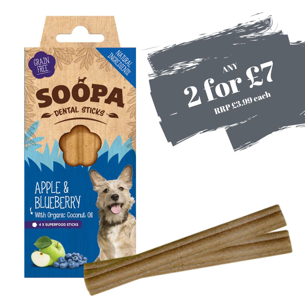 SOOPA Dental Sticks Apple & Blueberry 4pk