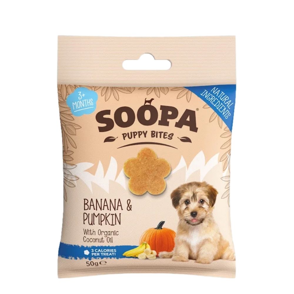 SOOPA Puppy Bites Banana & Pumpkin 50g