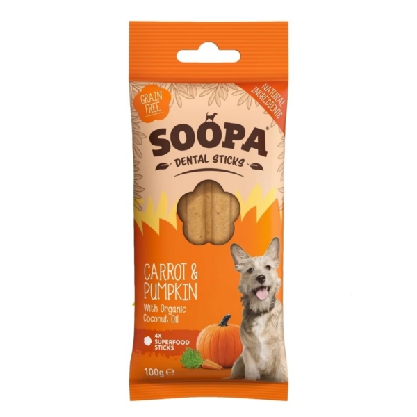 SOOPA Dental Sticks with Carrot & Pumpkin 4pk