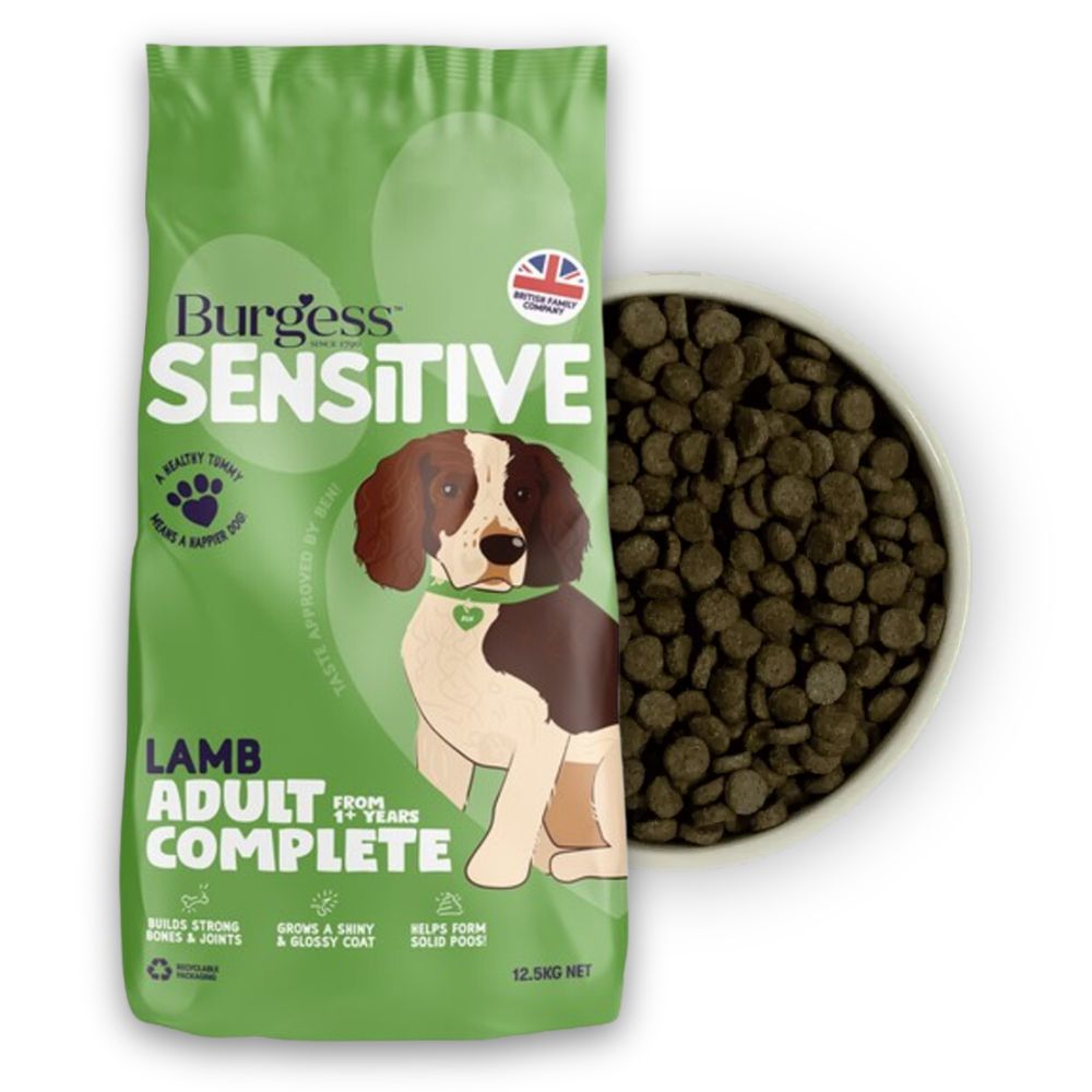 Burgess Sensitive Adult Dog Food Lamb & Rice 12.5kg