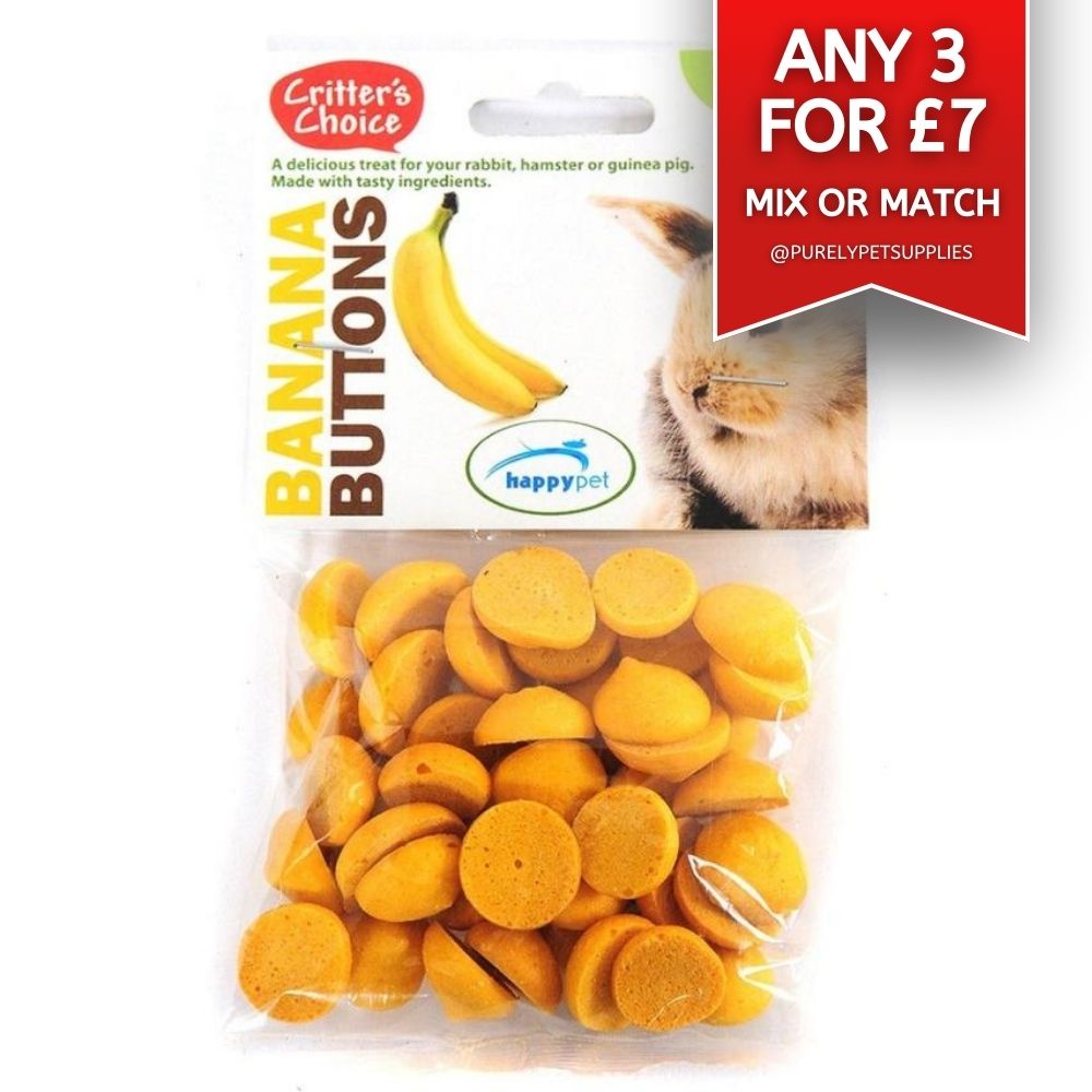Critters Choice Banana Buttons Treats 40g