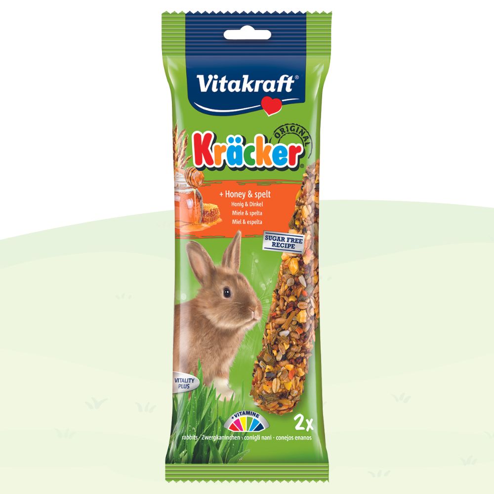 Vitakraft Kracker Sticks Rabbit Treats Honey & Spelt 2pcs