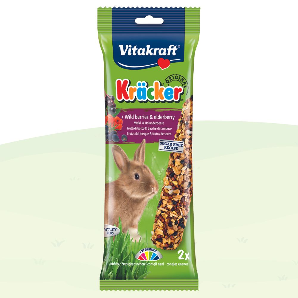 Vitakraft Kracker Sticks Rabbit Treats Wild Berries & Elderberry 2pc