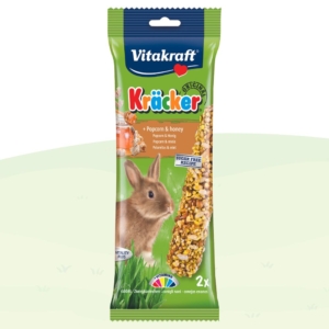 Vitakraft Kracker Sticks Rabbit Treats Popcorn & Honey 2pc