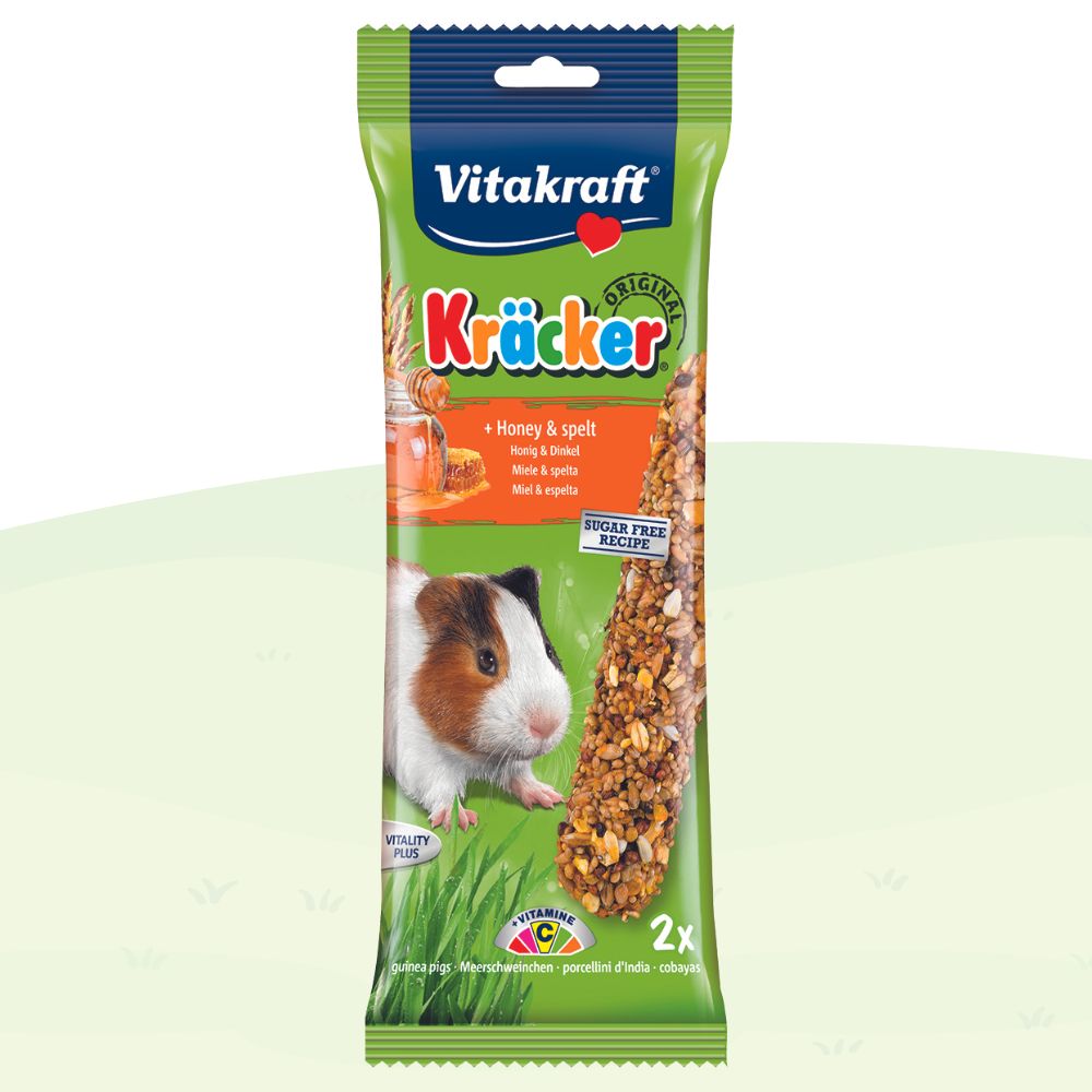 Vitakraft Kracker Sticks Guinea Pig Treats Honey & Spelt 2pc