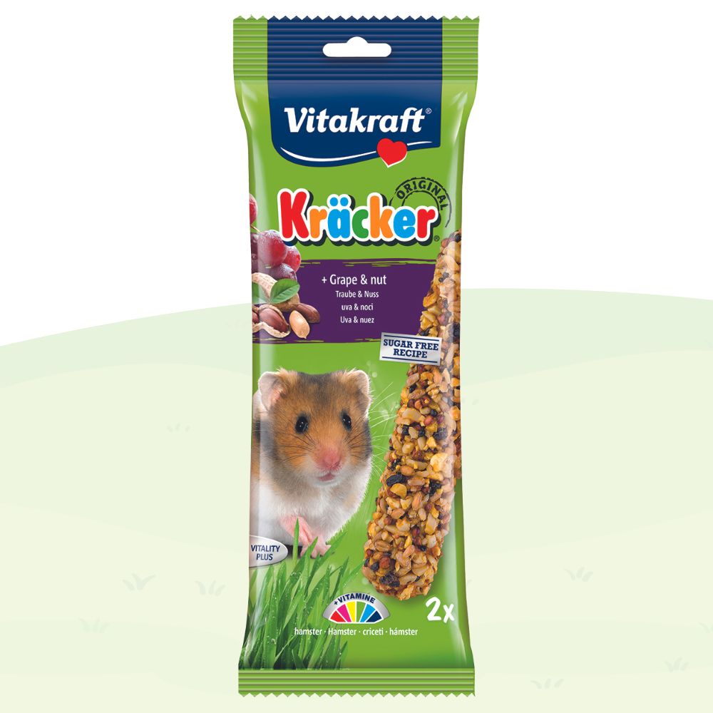 Vitakraft Kracker Sticks Hamster Treats Grape & Nuts 2pc