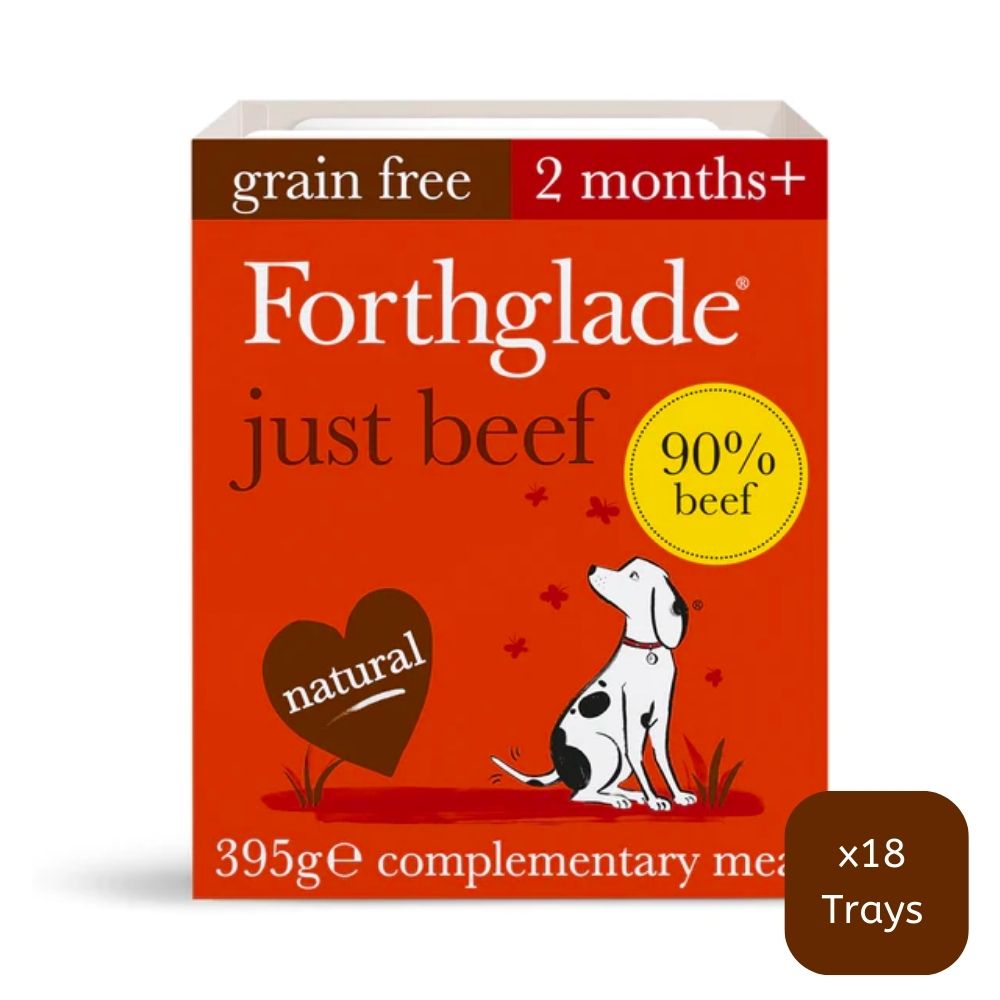 Forthglade Just Beef Wet Trays 18x395g
