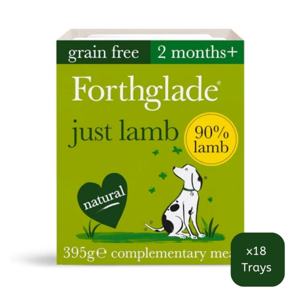 Forthglade Just Lamb Wet Trays 18x395g
