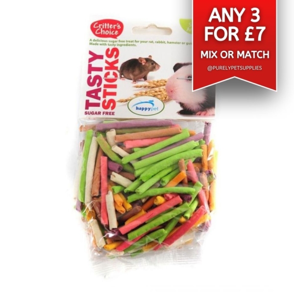 Critters Choice Tasty Sticks 75g DEAL 3 for £7