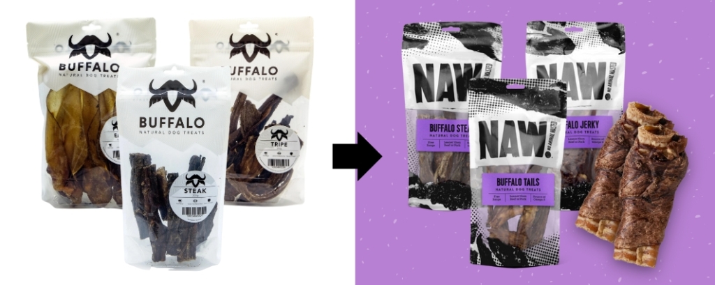 NAW! Dog Treats Packaging Change