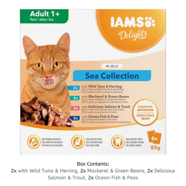 IAMS Delights Sea Collection Pouches in Jelly 8x85g