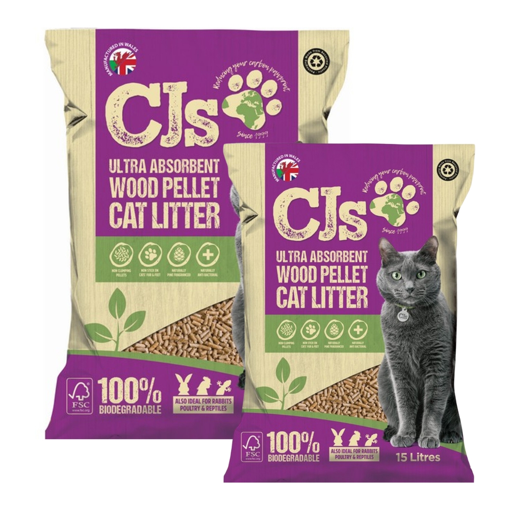 CJs Wood Pellet Cat Litter