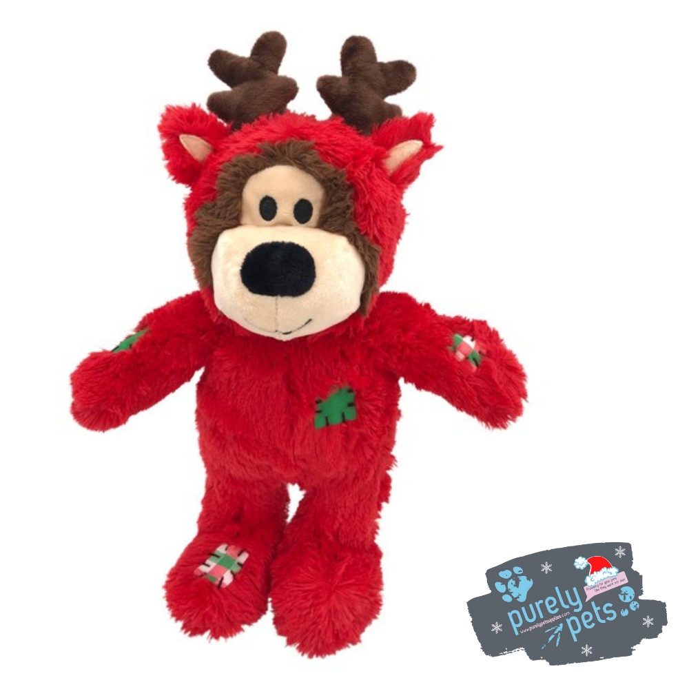 KONG Holiday Wild Knots Red Bear 22cm