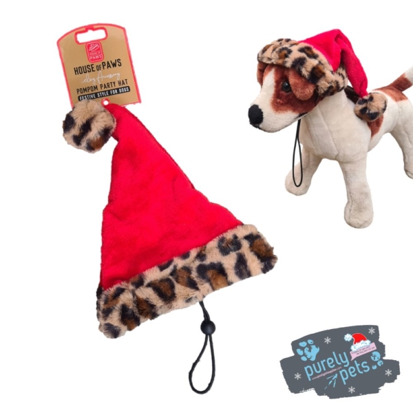 House of Paws Leopard Santa Hat