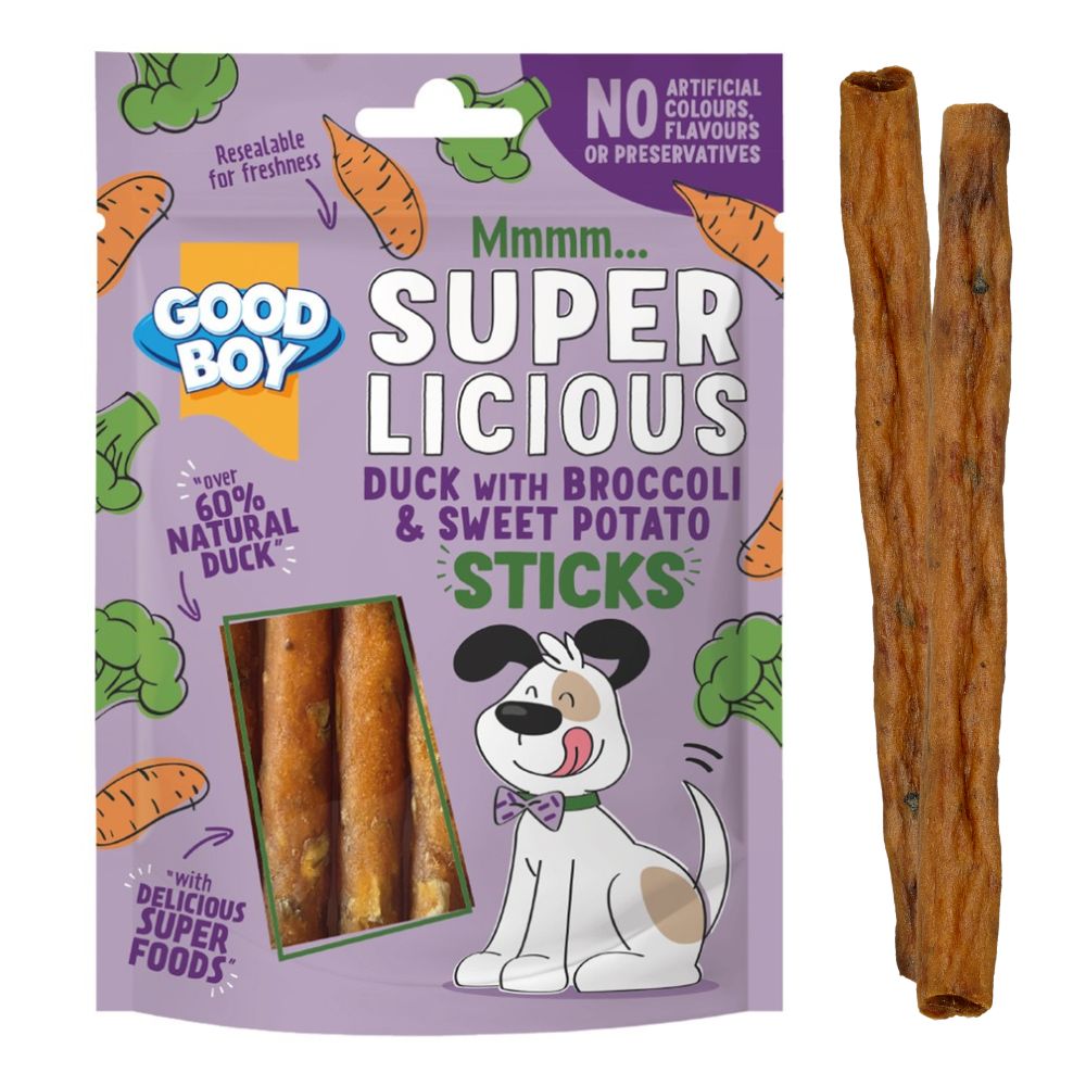Good Boy SuperLicious Duck Sticks with Broccoli & Sweet Potato 70g