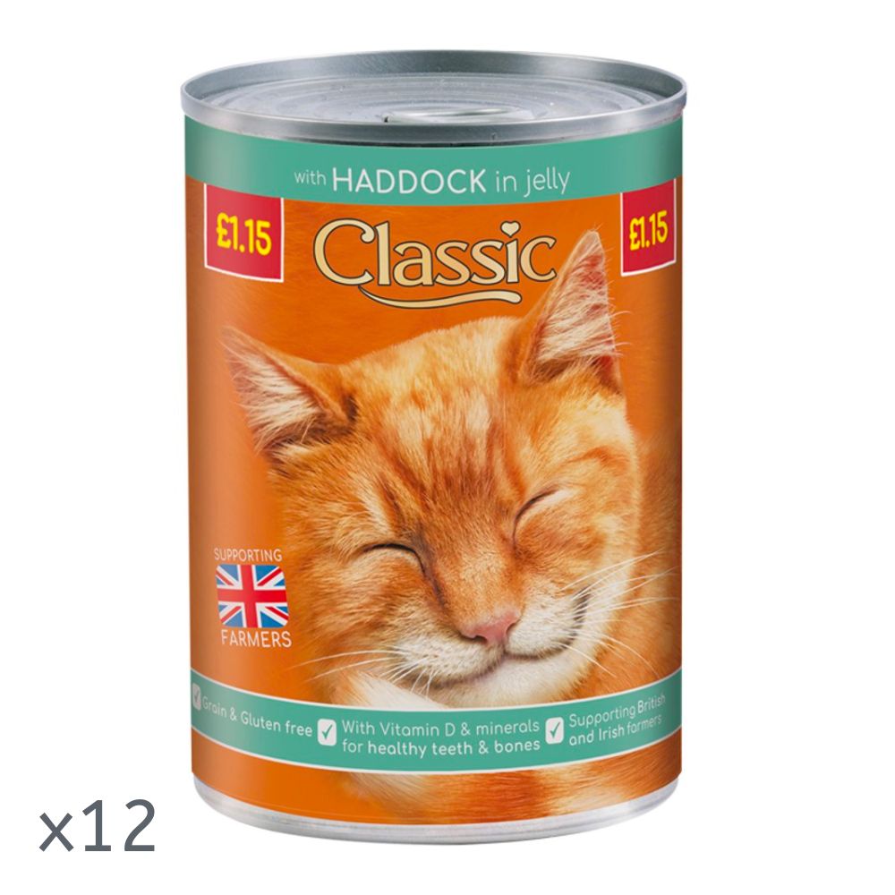 Classic Cat Haddock in Jelly Tins 12x400g