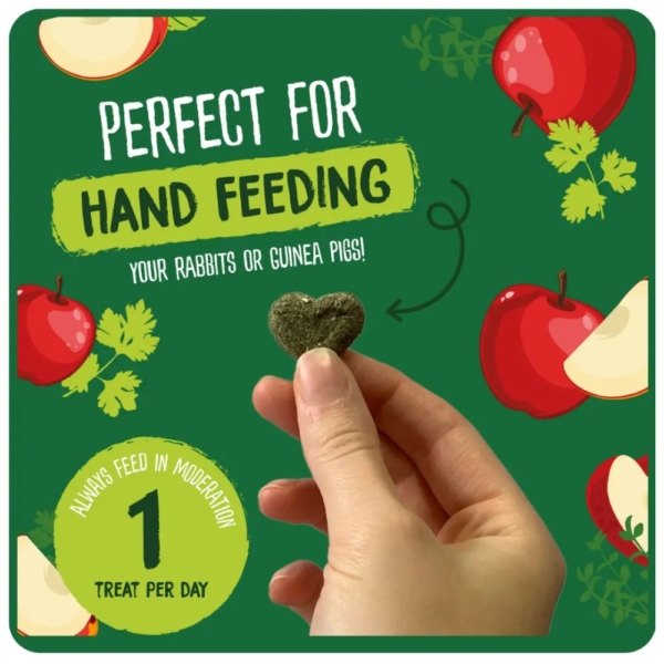 Burgess Excel Nature Snacks Herby Hearts perfect for hand feeding!