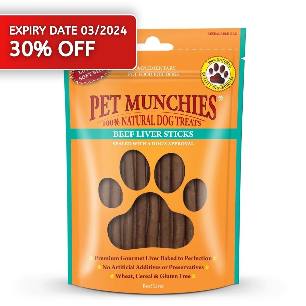 Pet Munchies Beef Liver Sticks 90g [Dated 03/2024]