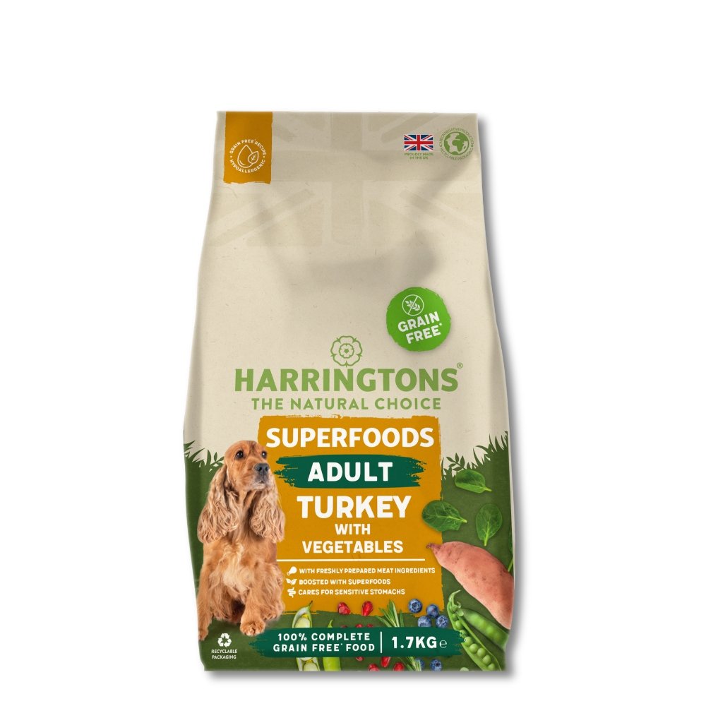HARRINGTONS Superfoods Adult Dog Food Turkey with Vegetables 1.7kg
